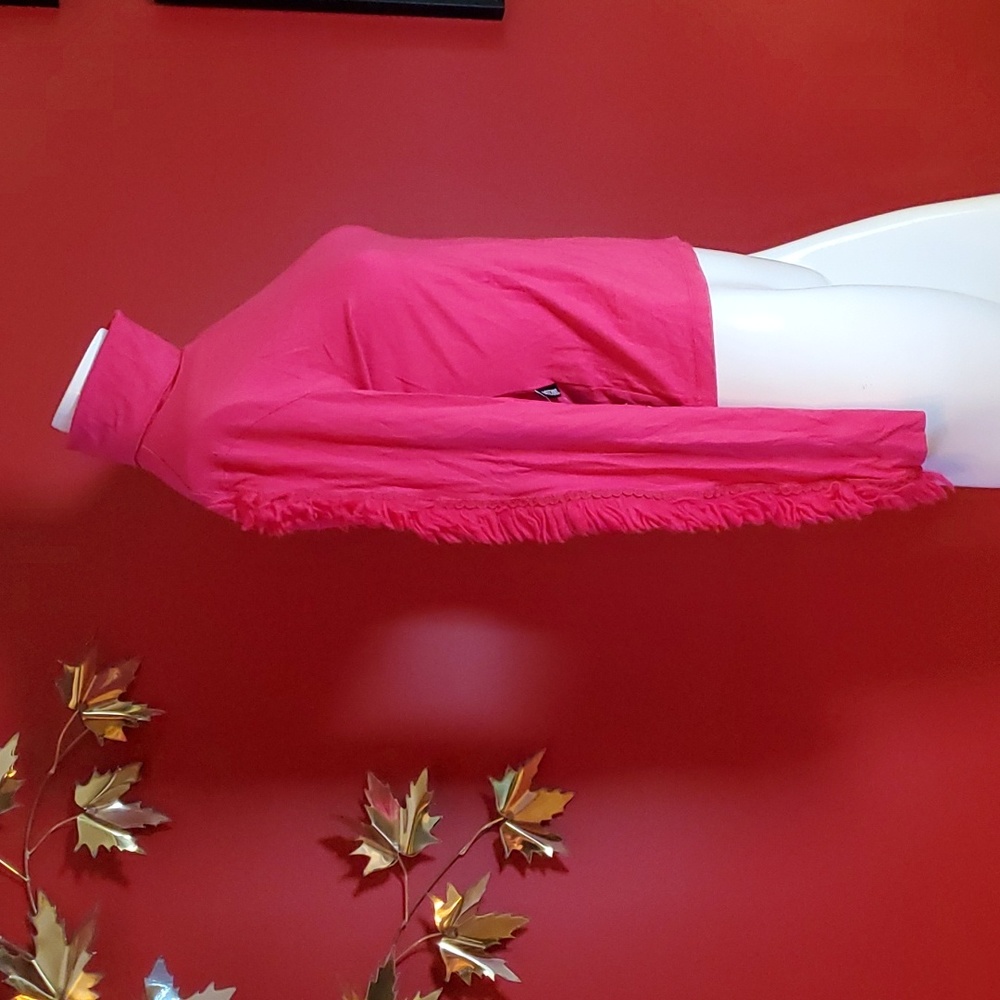 Moschino Jeans Pink Turtleneck Brand New With Tags Arm Fringes